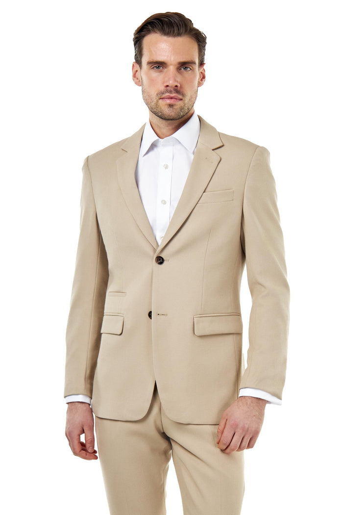 ZAK – TAILORED 2 PIECE SUIT IN STONE HONEYCOMB